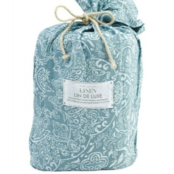 Lin De Luxe Bedding 100 Linen Duvet Cover Set Teal Blue Poshmark